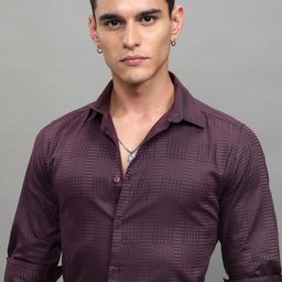 HIGHLANDER Men Slim Fit Opaque Checked Casual Shirt-image-30