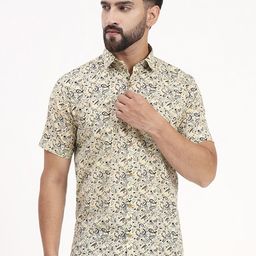 MILLENNIAL MEN Men Comfort Fit Ethnic Motifs Printed Spread Collar Cotton Casual Shirt-image-84