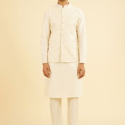 Manyavar Embroidered Brocade Nehru Jacket-image-51