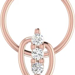 avsar Kalindi 18kt Diamond Rose Gold Nose Wire-image-2