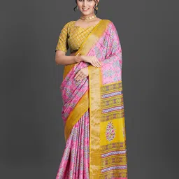 NIRMAL CREATION Floral Printed Zari Saree-picture-23
