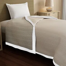 Boutique Living India Grey & White Checked 100% Tencel 250 TC Single Bed Dohar-image-66