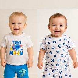 Nicehug Kids-Unisex Red Cotton Blend Clothing Set-image-70