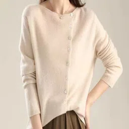 StyleCast Women Solid Asymmetrical Button-Front Cardigan-picture-13