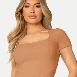 Radprix Women Solid Ribbed Crop Top-image-98