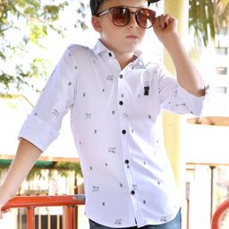 MashUp Boys Classic Opaque Printed Casual Shirt-image-63