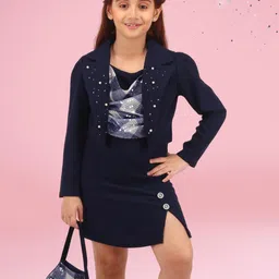 CUTECUMBER Girls Embellished Applique Sheath Dress-image-87