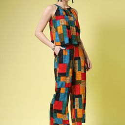 BEING NAUGHTY Comfort Fit Printed Top & Trousers Co-Ords-image-2