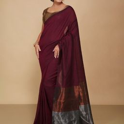 BENGAL HANDLOOM Tissue Taant Saree-54