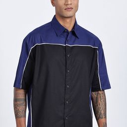 Eszett Spread Collar Cotton Oversized Casual Shirt-image-32