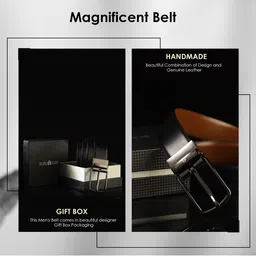 JND Men Textured Leather Reversible Belt image 3