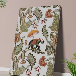Myntra Elegant Homes White & Green Botanical Elephant Printed Canvas Wall Art-image-91