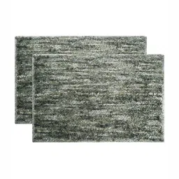 Aura 2-Pcs Green Microfibre Anti-Skid Bath Rugs-image-81