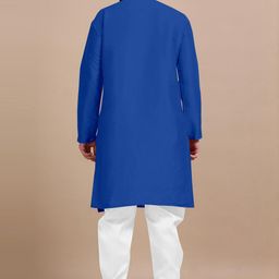 VS MALL Blue Cotton Blend Kurta Sets-image-60
