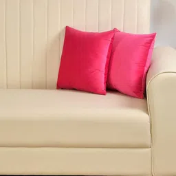 Yellow Weaves Pink 2 Pieces Velvet Square Cushion Covers-image-70