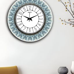 OLIVE TREE White & Black Printed Round Shaped Contemporary Wall Clock-41