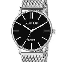 JUST LIKE Men Analogue Watch slim sefar lr-5 dialblack steel-20