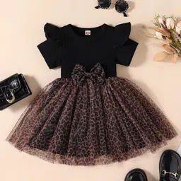 BAESD Floral Print Net Fit & Flare Dress-35