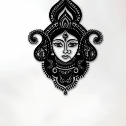ARTROOMS Black Durga Metal Wall Decor-picture-21