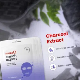 makeo Set Of 10 Enrich Expert Charcoal Extract Sheet Mask image 3