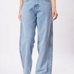 Bene Kleed Women Relaxed Fit High-Rise Low Distress Heavy Fade Jeans-picture-42