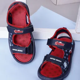 Kids Ville Boy Captain America Printed Open Toe Flats-28
