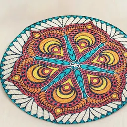 Yellow Weaves 4-Pcs Red & White Printed Table Placemats-11