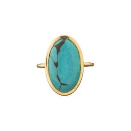 GenZcomplex Multi Brass Turquoise Finger Ring-image-12