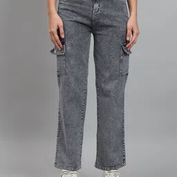 DehlizeTrendz Women Cotton Heavy Fade Mid-Rise Cargo Styles Jeans-image-56