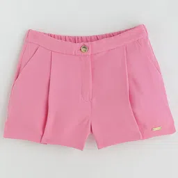 One Friday Girls Regular Fit Solid Shorts-image-6