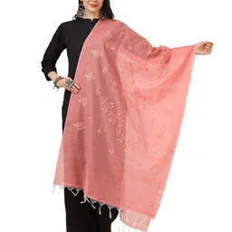 A R SILK DUPATTA HUB Ethnic Motifs Embroidered Cotton Dupatta With Thread Work-picture-36