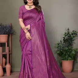 VEDANT VASTRAM Woven Design Zari Designer Saree-image-81