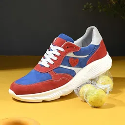 Overdrive Women Colourblocked Suede Sneakers-15