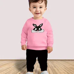 MITANSH Kids Printed Round Neck T-shirt With Trouser-21
