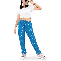 UNOseven Girls Printed Woven Fashion Track Pants-image-57