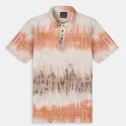 CAVIO Boys Tie and Dye Dyed Polo Collar T-shirt-24