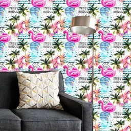 ArtzFolio Printed UV-Resistant Anti-Bacterial Cartoon Pool Floats, Palm Trees Peel & Stick Wallpaper-image-34