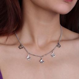 JKL Jewelry Silver-Plated Layered Necklace-image-74