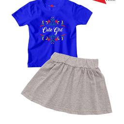 TRIANGLETEES Girls T-shirt with Skirt-image-96