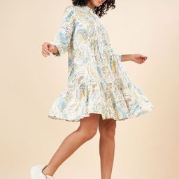 AKKRITI BY PANTALOONS Women Floral Printed  Drop-Waist Dress-image-52