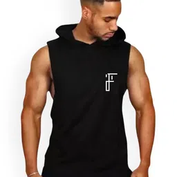 Fashnobic Caution Printed Hooded Gym-Vest - FB-105_Back_pt-173-image-34