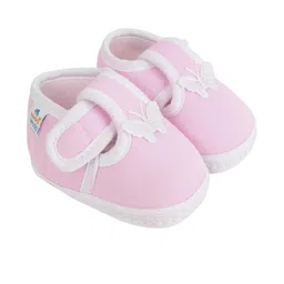 Neska Moda 3 To 12 Months Baby Boys & Baby Girls Cute Soft Cotton Pre-Walker Butterfly Booties (Toe to Heel Length - 11 cm, Pink)-13