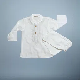 Tura Turi Boys Embroidered Pure Cotton Kurta Sets-picture-3