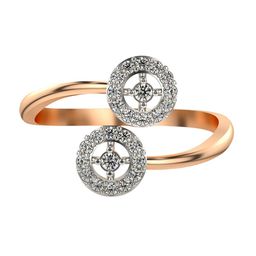 VALANOVA Rose Gold Plated Sterling Silver 0.21 Ct Lab Grown Diamond Ring-image-19