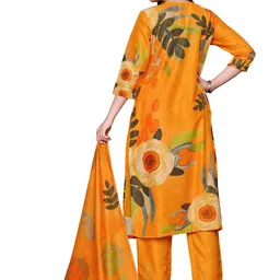 PARVOTSAV Women Floral Printed Empire Kurta with Trousers & With Dupatta-picture-6