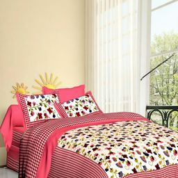 E Elma Unisex Pink Bedsheets-image-124