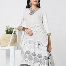 R&B Women Ethnic Motifs Embroidered Thread Work Kurta-image-78
