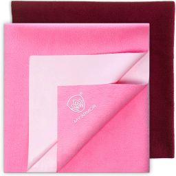Baby Dry Sheet/Mattress Protector Pink & Maroon ( Pack of 2)-image-55