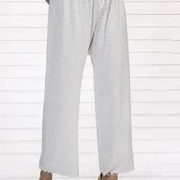 Fashionable Women Self Design Cotton Palazzos-image-26