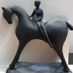 Vrinban International Black Lady Horse Figurine Showpiece-picture-10